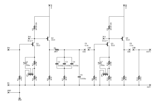 CrystalFET circuit schematic