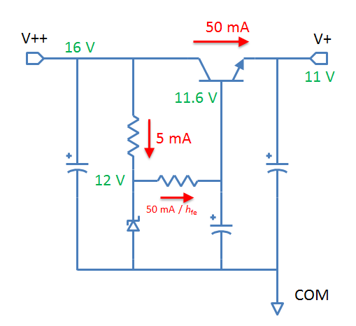 Zener regulator circuit topology